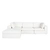 Lipi 4pc Modular Sectional Chaise Sofa Set | Mist White | 120’’ Solid Wood Frame BM338711