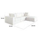 Lipi 4pc Modular Sectional Chaise Sofa Set | Mist White | 120’’ Solid Wood Frame BM338711