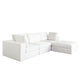 Lipi 4pc Modular Sectional Chaise Sofa Set | Mist White | 120’’ Solid Wood Frame BM338711