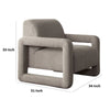 Keny Accent Chair | Open Arm Textured Mink Gray Polyester BM338717