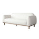 Lary Retro Modern Sofa | 84’’ Light Barley White Polyester | Caramel Brown BM338718