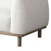 Lary Retro Modern Sofa | 84’’ Light Barley White Polyester | Caramel Brown BM338718
