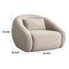 Lex Retro Swivel Accent Chair | 1 Accent Pillow | Fawn Faux Alpaca Fabric BM338719