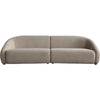 Lex Retro 2pc Sectional Sofa | 112’’ with 4 Pillows | Fawn Faux Alpaca BM338720