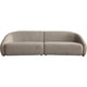 Lex Retro 2pc Sectional Sofa | 112’’ with 4 Pillows | Fawn Faux Alpaca BM338720