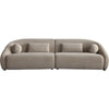 Lex Retro 2pc Sectional Sofa | 112’’ with 4 Pillows | Fawn Faux Alpaca BM338720