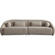 Lex Retro 2pc Sectional Sofa | 112’’ with 4 Pillows | Fawn Faux Alpaca BM338720
