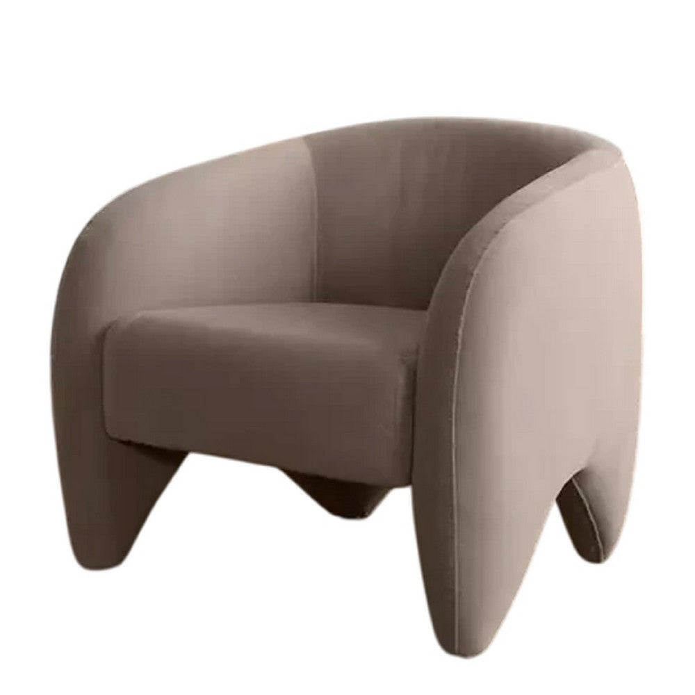 Kiol Accent Chair | Winter Mink Gray Performance Velvet | Sloping Arms BM338722