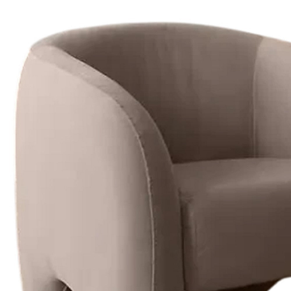 Kiol Accent Chair | Winter Mink Gray Performance Velvet | Sloping Arms BM338722