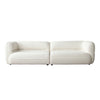 Micy 2pc Sectional Sofa 116’’ with 2 Pillows| Textured Ivory Polyester BM338723