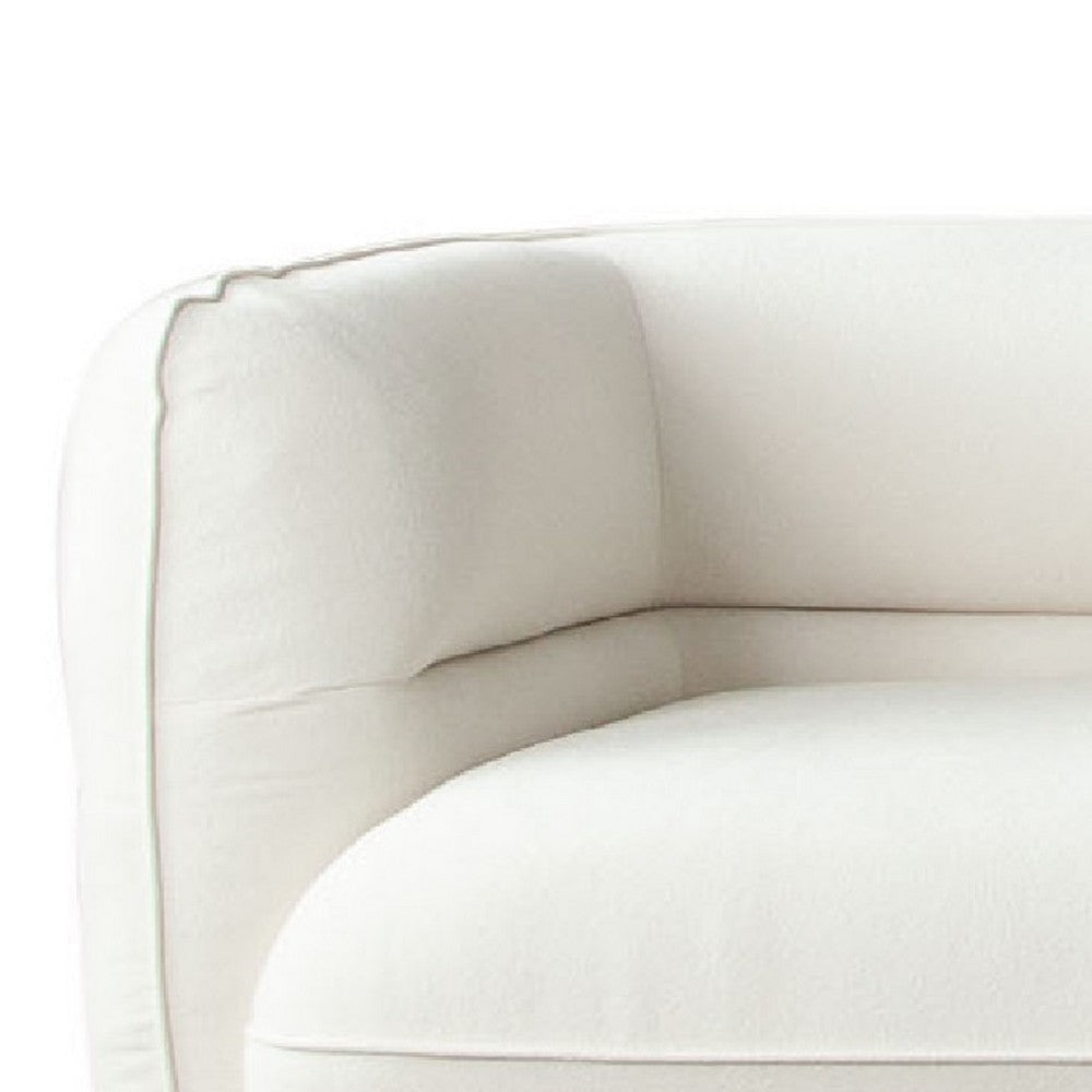 Micy 2pc Sectional Sofa 116’’ with 2 Pillows| Textured Ivory Polyester BM338723