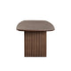 Sezy Dining Table | 87’’ Rectangular Oak Brown Top | Fluted Base BM338726