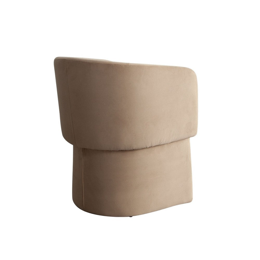 Tesy Dining Side Chair | Camel Brown Performance Velvet | Sloping Arms BM338727