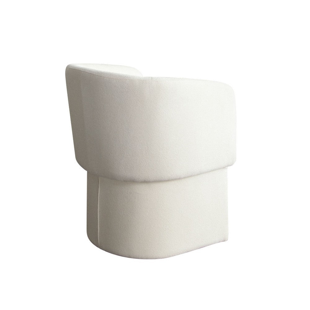 Tesy Dining Side Chair | Elite Ivory Textured Polyester | Sloping Arms BM338728