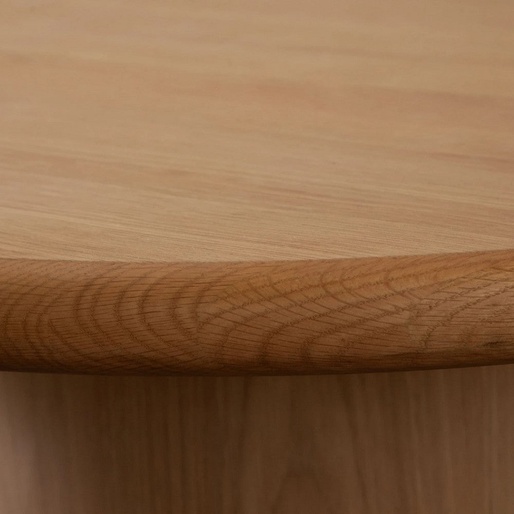 Camy Coffee Table | 41’’ Round Top and Pedestal Base | Light Oak Brown BM338729