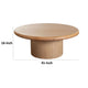 Camy Coffee Table | 41’’ Round Top and Pedestal Base | Light Oak Brown BM338729