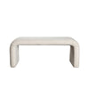 Accent Bench | C Shaped Design Ivory Boucle Upholstery | 44"