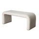 Accent Bench | C Shaped Design Ivory Boucle Upholstery | 44"