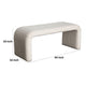 Accent Bench | C Shaped Design Ivory Boucle Upholstery | 44"