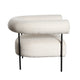 Accent Chair | Ivory Boucle Upholstery | Barrel Design | 39’’ BM338736