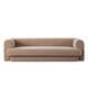 Foxo Retro Sofa | 2 Accent Pillows | Padded Camel Brown Velvet | 99’’ BM338737