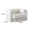 Foxo Retro Oversize Chair | Padded Ivory Velvet | 44’’ Wide | Solid Wood BM338740