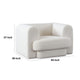 Foxo Retro Oversize Chair | Padded Ivory Velvet | 44’’ Wide | Solid Wood BM338740