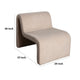 Nena Accent Chair | Armless Design | Camel Brown Looped Shearling Fabric BM338741