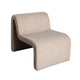 Nena Accent Chair | Armless Design | Camel Brown Looped Shearling Fabric