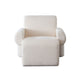 Contemporary Accent Chair | Extra Soft Ivory Sherpa Fabric | 36"