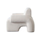 Contemporary Accent Chair | Extra Soft Ivory Sherpa Fabric | 36"