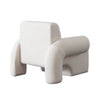 Contemporary Accent Chair | Extra Soft Ivory Sherpa Fabric | 36"