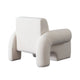 Contemporary Accent Chair | Extra Soft Ivory Sherpa Fabric | 36"