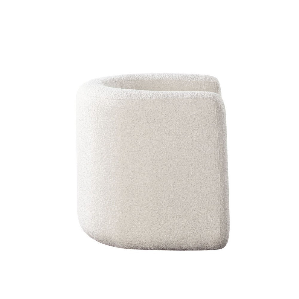 Contemporary Accent Chair | Extra Soft Ivory Boucle | 35’’ BM338744
