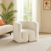 Contemporary Accent Chair | Extra Soft Ivory Boucle | 35"