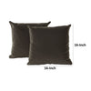 Wily Accent Pillow Set of 2, Dual Sided Moss Green Velvet, 16"