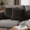 Wily Accent Pillow Set of 2, Dual Sided Moss Green Velvet, 16"