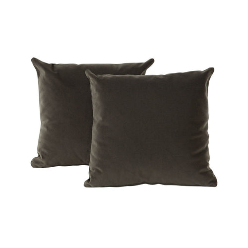 Wily Accent Pillow Set of 2, Dual Sided Moss Green Velvet, 16"