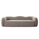 Moe Sofa in Taupe Performance Velvet Scalloped Backrest 97’’ BM338747