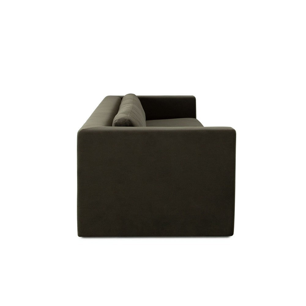 Roe Sofa Moss Green Performance Velvet Wide Track Arms 99’’ BM338750