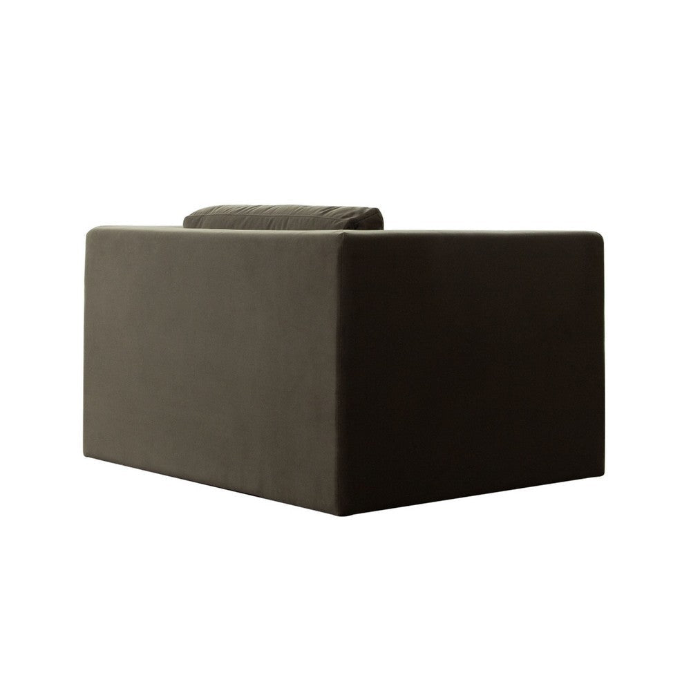 Roe Accent Chair Moss Green Performance Velvet Track Arms BM338751