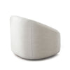 Opal Swivel Accent Chair Light Oat Gray Polyester Contoured Barrel Back BM338752