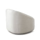 Opal Swivel Accent Chair Light Oat Gray Polyester Contoured Barrel Back BM338752