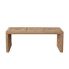 Koe Accent Bench, 49" Wide Handwoven Natural Jute Woven Frame