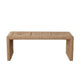 Koe Accent Bench, 49" Wide Handwoven Natural Jute Woven Frame