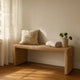 Koe Accent Bench, 49" Wide Handwoven Natural Jute Woven Frame