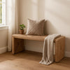 Koe Accent Bench, 49" Wide Handwoven Natural Jute Woven Frame