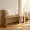 Koe Accent Bench, 49" Wide Handwoven Natural Jute Woven Frame