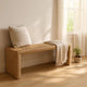 Koe Accent Bench, 49" Wide Handwoven Natural Jute Woven Frame