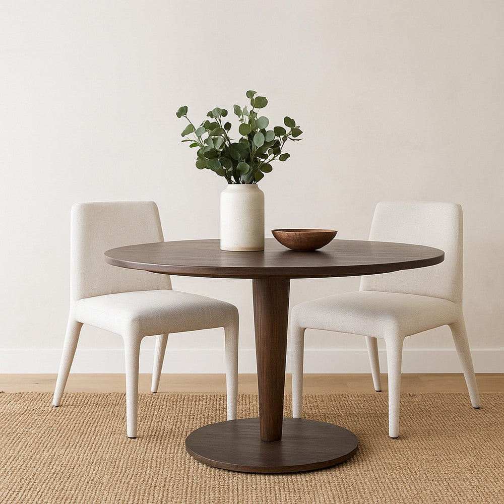 Hena Dining Side Chair Set of 2 Light Oat Polyester Upholstered Frame BM338757